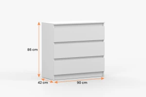 SIMO B tienerkamerset kinderkamerset met kledingkast, bureau en commode Kinder Meubels 24