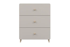 Commode MARCO 04 80 cm kasjmier met 3 lades, houten grepen en houten poten Kinder Meubels 24