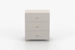 Commode MARCO 04 80 cm kasjmier met 3 lades, houten grepen en houten poten Kinder Meubels 24