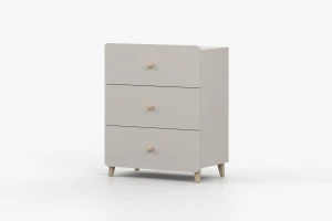 Commode MARCO 04 80 cm kasjmier met 3 lades, houten grepen en houten poten Kinder Meubels 24