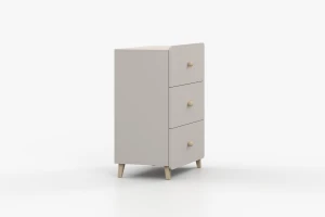 Commode MARCO 04 80 cm kasjmier met 3 lades, houten grepen en houten poten Kinder Meubels 24