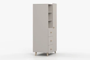 MARCO 05 kinderboekenkast boekenkast 80 cm kasjmier met 3 lades, 3 open vakken en 1 deur Kinder Meubels 24