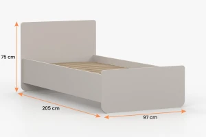 MARCO A tienerkamerset kasjmier met kledingkast, bureau, commode en kinderbed Kinder Meubels 24