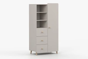 Tienerkamerset B MARCO kasjmier met kledingkast, bureau, commode en wandrek Kinder Meubels 24
