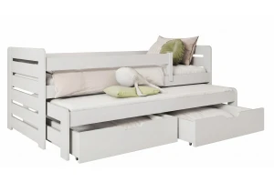 TED 80x180 Wit kinderbed uitschuifbed met lades Kinder Meubels 24