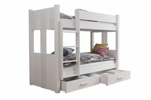 ALEXANDRA II 90x200 Wit stapelbed met lades Kinder Meubels 24