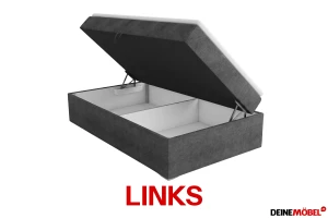 FLO 100x200 Kronos 7 Zwart boxspringbed met opbergruimte Kinder Meubels 24