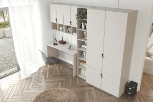 MANO staande kast in mat kasjmier, 40 cm breed, boekenkast Kinder Meubels 24