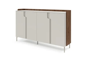 Commode PAURO 06 4-deurs met legplanken, groot dressoir 183 cm breed Kinder Meubels 24