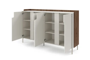 Commode PAURO 06 4-deurs met legplanken, groot dressoir 183 cm breed Kinder Meubels 24