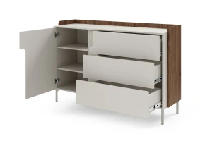 Commode PAURO 07 met lades en deur, modern dressoir 143 cm breed Kinder Meubels 24