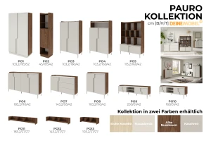 Commode PAURO 07 met lades en deur, modern dressoir 143 cm breed Kinder Meubels 24