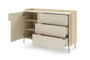 Commode PAURO 07 met lades en deur, modern dressoir 143 cm breed Kinder Meubels 24