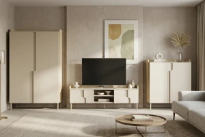 Commode PAURO 07 met lades en deur, modern dressoir 143 cm breed Kinder Meubels 24