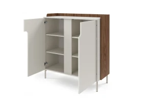 Commode PAURO 08 2-deurs met legplanken, compact dressoir 103 cm breed Kinder Meubels 24