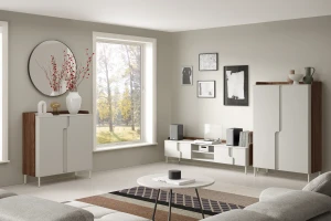 Commode PAURO 08 2-deurs met legplanken, compact dressoir 103 cm breed Kinder Meubels 24