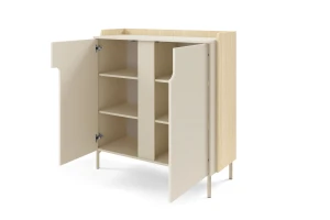 Commode PAURO 08 2-deurs met legplanken, compact dressoir 103 cm breed Kinder Meubels 24