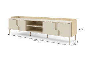 TV-meubel PAURO 09 tv-lowboard 4-deurs met open vakken, modern tv-meubel Kinder Meubels 24
