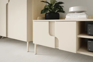 TV-meubel PAURO 09 tv-lowboard 4-deurs met open vakken, modern tv-meubel Kinder Meubels 24