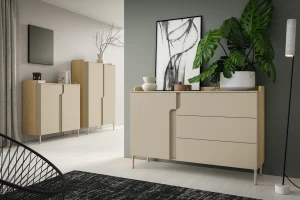 TV-meubel PAURO 09 tv-lowboard 4-deurs met open vakken, modern tv-meubel Kinder Meubels 24