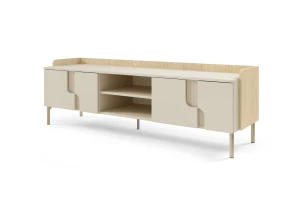 TV-meubel PAURO 10 tv-lowboard 4-deurs met open vakken, compact tv-meubel Kinder Meubels 24