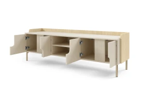 TV-meubel PAURO 10 tv-lowboard 4-deurs met open vakken, compact tv-meubel Kinder Meubels 24