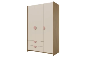 LEXO 01 kinderkledingkast, kledingkast voor de kinderkamer, 3-deurs met lades Kinder Meubels 24