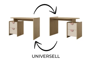 LEXO 12 kinderbureau, bureau voor de kinderkamer, computertafel met 2 lades Kinder Meubels 24