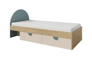 LEXO 13 tienerbed, kinderbed met 2 lades incl. lattenbodem, 90x200 cm Kinder Meubels 24