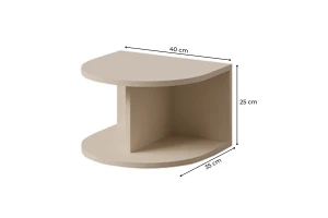 LEXO 14 nachtkastje voor de kinderkamer, nachtconsole Macadamia, B/H/D 40x25x35 cm Kinder Meubels 24