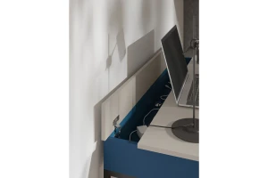 LIMA 01 kledingkast 135 cm, in kasjmier, kinderkledingkast met lades Kinder Meubels 24