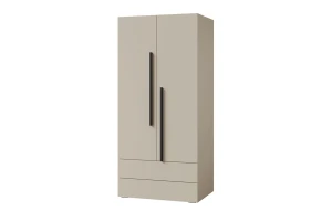 LIMA 02 kledingkast 90 cm, kasjmier, met 2 lades, softclose & Push-to-Open Kinder Meubels 24