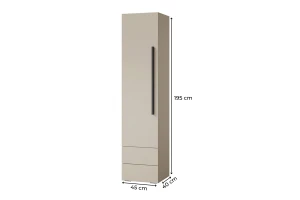 LIMA 03 kast 45 cm, kasjmier, met 2 lades, softclose & Push-to-Open Kinder Meubels 24