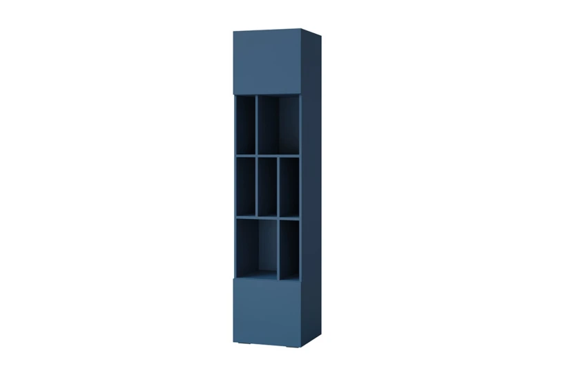 LIMA 04 kast, staande kast 45 cm, Alpaca/eiken/zeeblauw, met softclose Kinder Meubels 24