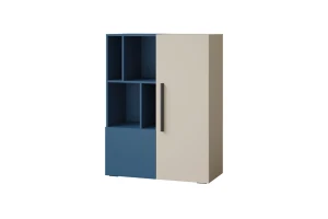 LIMA 06 kast 90 cm breed, met 2 deuren, vakken en softclose Kinder Meubels 24