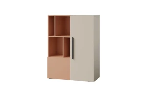 LIMA 06 kast 90 cm breed, met 2 deuren, vakken en softclose Kinder Meubels 24