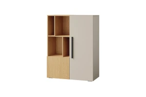 LIMA 06 kast 90 cm breed, met 2 deuren, vakken en softclose Kinder Meubels 24