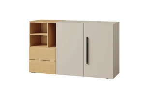 LIMA 07 commode, dressoir, 135 cm breed, met 2 deuren, 2 lades en vakken Kinder Meubels 24