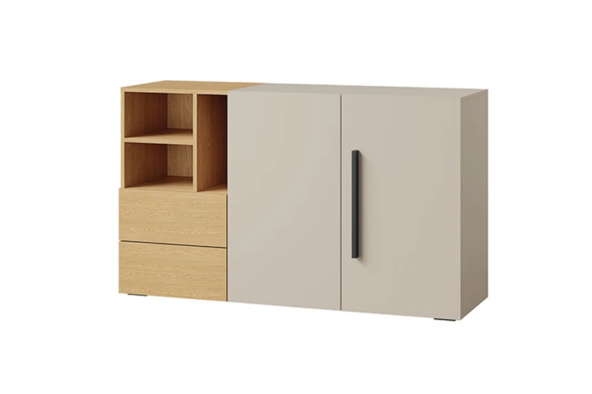 LIMA 07 commode, dressoir, 135 cm breed, met 2 deuren, 2 lades en vakken Kinder Meubels 24