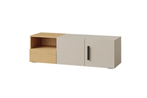 LIMA 09 TV-kast, TV-lowboard, 135 cm breed, met 2 deuren, 1 lade en vakken Kinder Meubels 24