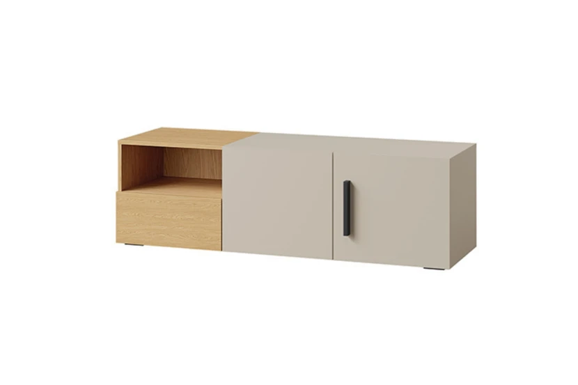 LIMA 09 TV-kast, TV-lowboard, 135 cm breed, met 2 deuren, 1 lade en vakken Kinder Meubels 24