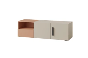LIMA 09 TV-kast, TV-lowboard, 135 cm breed, met 2 deuren, 1 lade en vakken Kinder Meubels 24