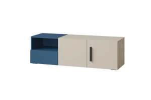 LIMA 09 TV-kast, TV-lowboard, 135 cm breed, met 2 deuren, 1 lade en vakken Kinder Meubels 24
