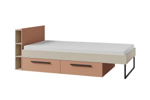 LIMA 11 tienerbed, eenpersoonsbed 90 x 200 cm, met 2 lades, lattenbodem en opbergruimte Kinder Meubels 24