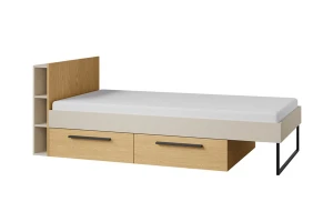LIMA 11 tienerbed, eenpersoonsbed 90 x 200 cm, met 2 lades, lattenbodem en opbergruimte Kinder Meubels 24