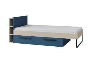 LIMA 11 tienerbed, eenpersoonsbed 90 x 200 cm, met 2 lades, lattenbodem en opbergruimte Kinder Meubels 24
