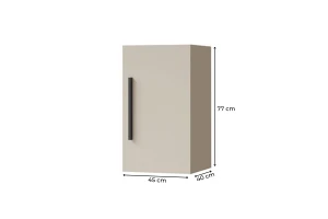 LIMA 12 hangkast, 45 cm breed, kasjmier, softclose en flexibele draairichting van de deur Kinder Meubels 24