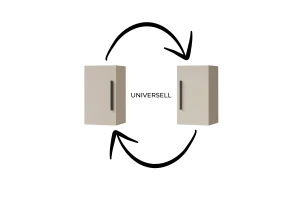 LIMA 12 hangkast, 45 cm breed, kasjmier, softclose en flexibele draairichting van de deur Kinder Meubels 24