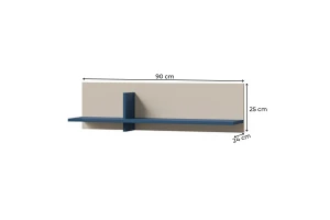 LIMA 16 wandrek, 90 cm breed, wandplank met opbergvlak, LIMA-collectie Kinder Meubels 24