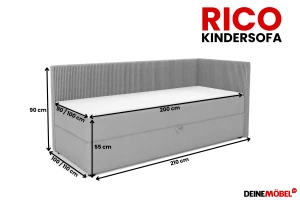 RICO boxspringbed, boxbed met bedkist, daybed met slaapfunctie Kinder Meubels 24